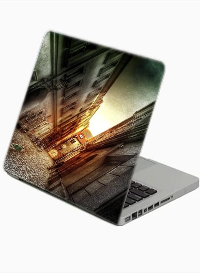 TAT Stains Liquid Texture Printed Laptop Sticker Multicolour-15.6 inch-4388
